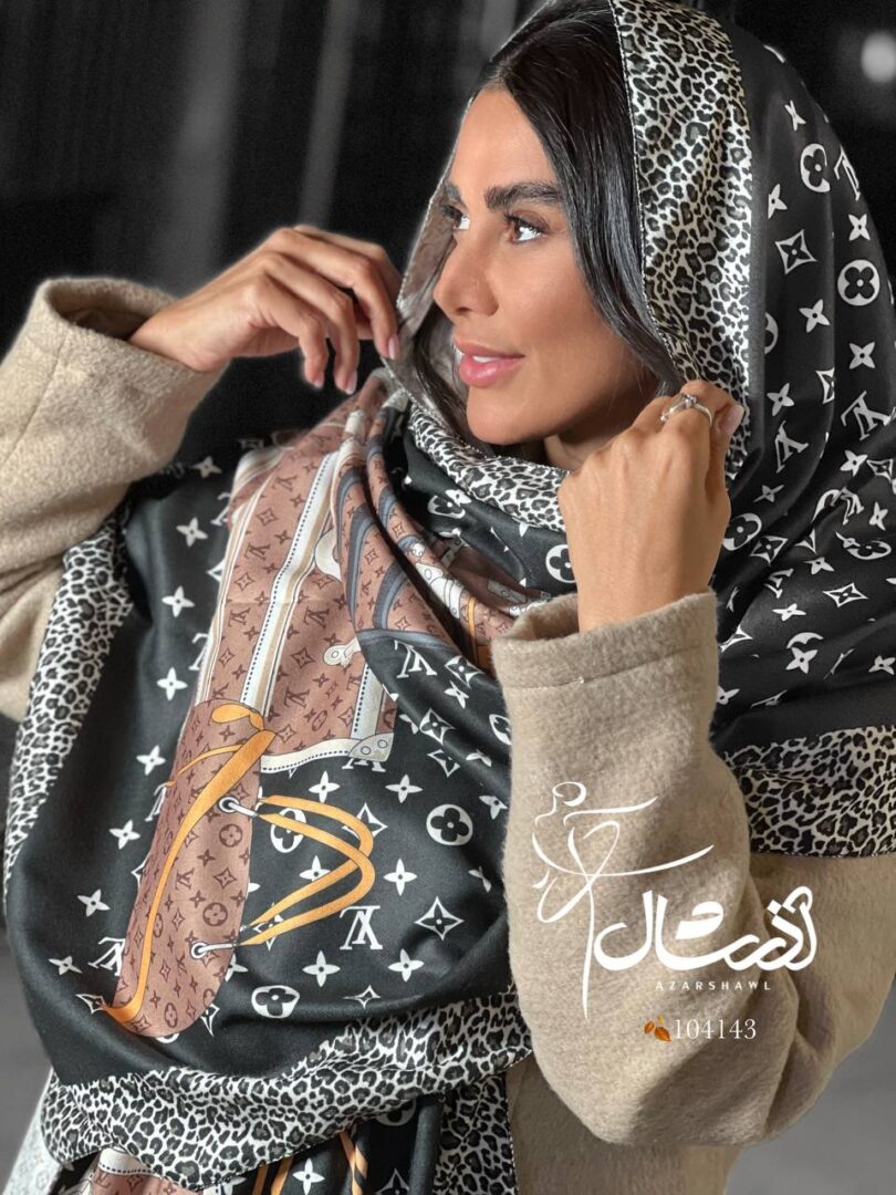 شال موهر پاییزه Louis Vuitton مشکی - فروشگاه آنلاین - آذرشال Azarshawl
