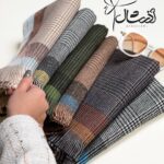 شال موهر پاییزه پیچازی حاشیه رنگی - فروشگاه آنلاین - آذرشال Azarshawl