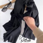 شال کشمیر مشکی ریشه سوزنی - فروشگاه آنلاین - آذرشال Azarshawl