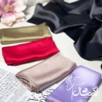 روسری قواره کوچک ساتن ابریشم ساده - فروشگاه آنلاین - آذرشال Azarshawl