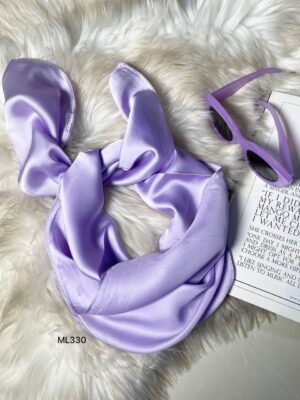 روسری قواره کوچک ساتن ابریشم ساده - فروشگاه آنلاین - آذرشال Azarshawl