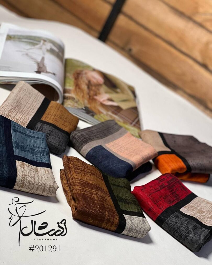 روسری نخی مدل مربع پتینه - فروشگاه آنلاین - آذرشال Azarshawl