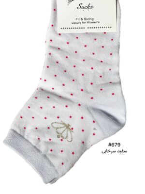جوراب نیم ساق نخ پنبه خال خال - فروشگاه آنلاین - آذرشال Azarshawl