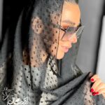 شال مشکی خال برجسته حریر نخ - فروشگاه آنلاین - آذرشال Azarshawl