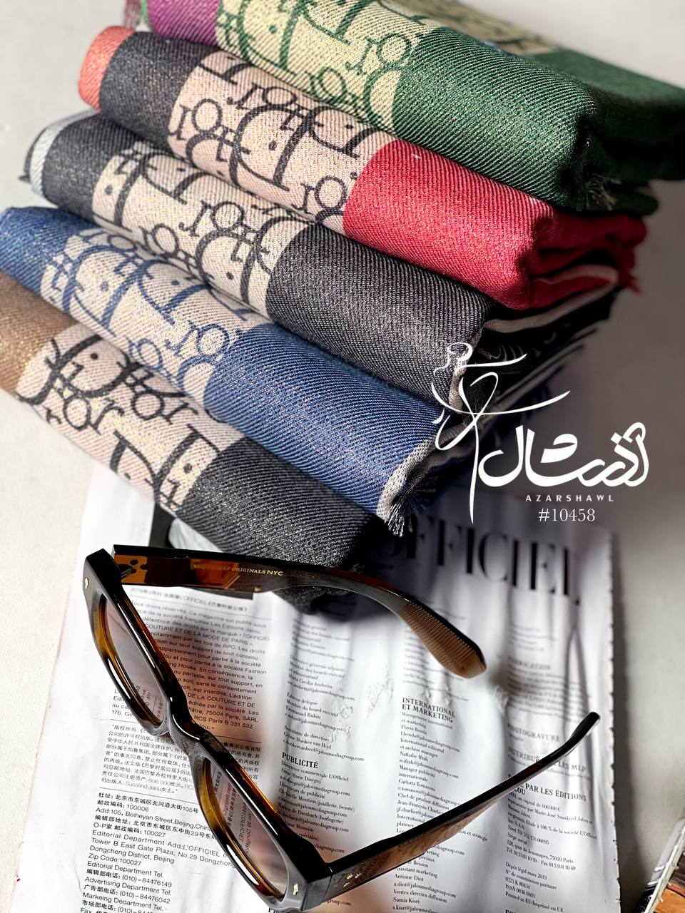 شال ویسکوز کشمیر Dior لمه - فروشگاه آنلاین - آذرشال Azarshawl