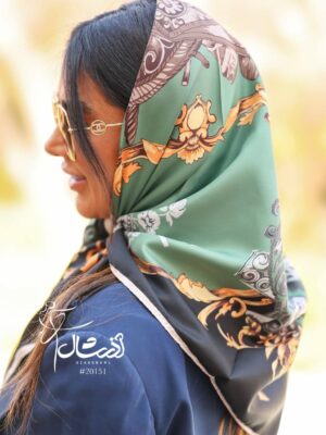 روسری ساتن تویل - فروشگاه آنلاین - آذرشال Azarshawl