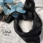 خرید قیمت فروش ویژه مینی اسکارف حریر کریشه تمام مشکی - آذرشال azarshawl