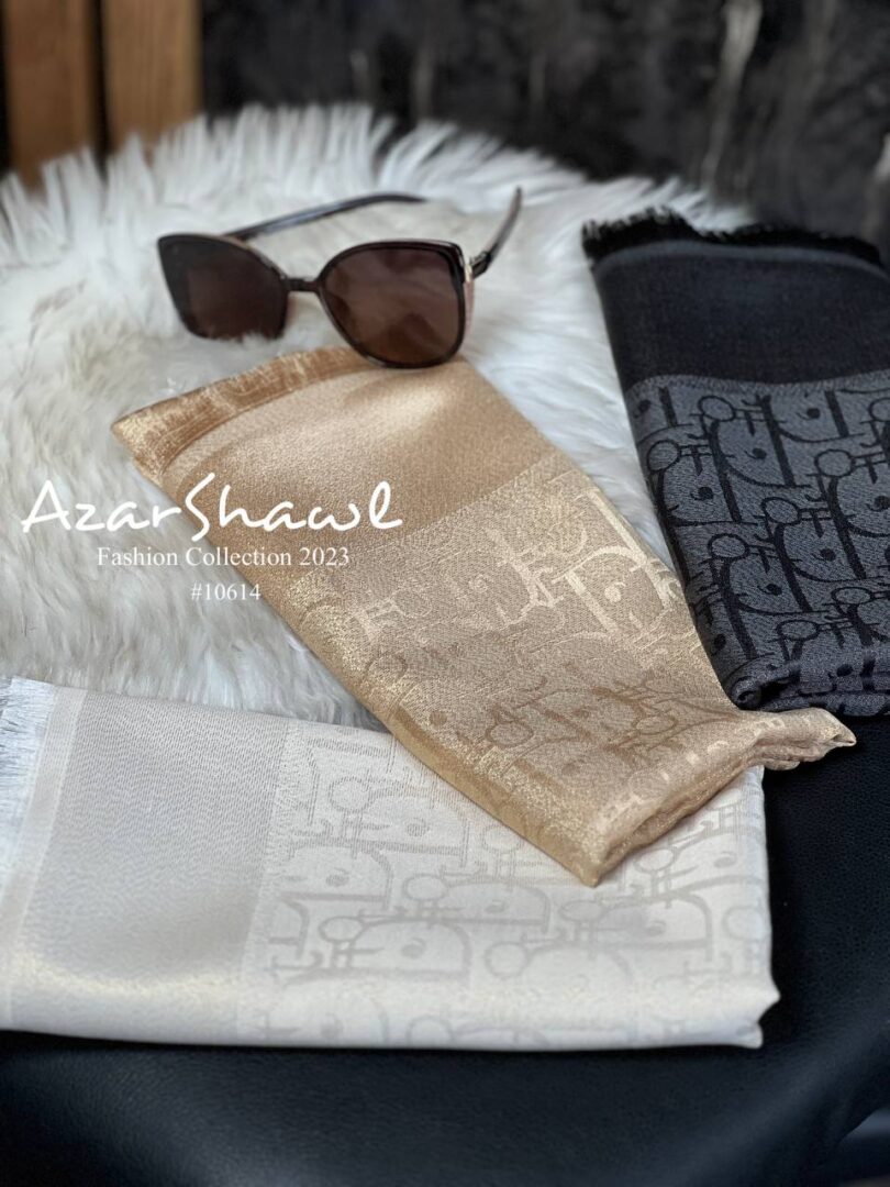 شال نخی ابریشم شاین مجلسی Dior - فروشگاه آنلاین - آذرشال Azarshaw