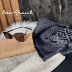 شال نخ ابریشم مجلسی شاین FENDI - فروشگاه آنلاین - آذرشال Azarshaw