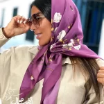 روسری قواره متوسط تویل ابریشم - فروشگاه آنلاین - آذرشال Azarshawl