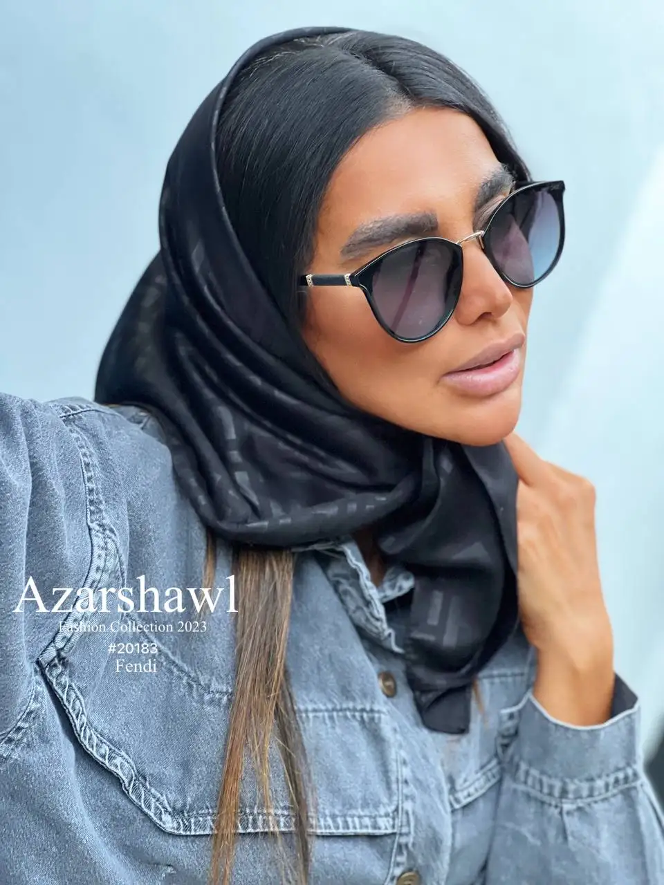 روسری قواره کوچک مشکی فندی Fendi - فروشگاه آنلاین - آذرشال Azarshawl