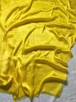 روسری ژاکارد ابریشم هرمس Hermes زرد - فروشگاه آنلاین - آذرشال Azarshawl