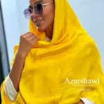 روسری ابریشم ژاکارد لویی ویتون LOUIS VUITTON زرد - فروشگاه آنلاین - آذرشال Azarshawl