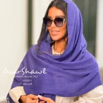 شال ساده پلیسه شاین دار منگوله دار - فروشگاه آنلاین - آذرشال Azarshawl