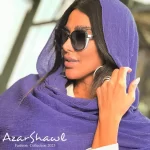 شال ساده پلیسه شاین دار منگوله دار - فروشگاه آنلاین - آذرشال Azarshawl