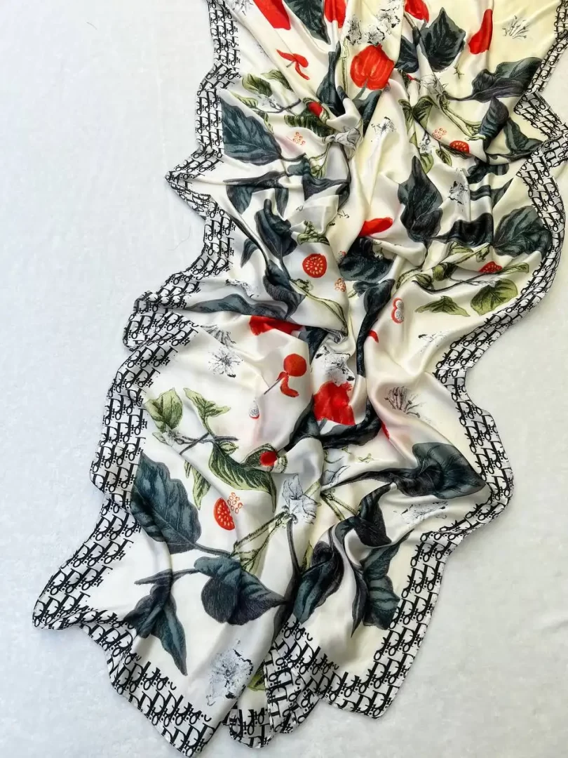 شال ابریشم پلیستر گل - فروشگاه آنلاین - آذرشال Azarshawl