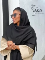 روسری مشکی نخی ساده - فروشگاه آنلاین - آذرشال Azarshawl