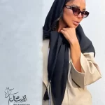 روسری مشکی نخی منگوله دار - فروشگاه آنلاین - آذرشال Azarshawl