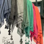خرید شال پاییزه لینن وول حاشیه خط دار - خرید و قیمت در فروشگاه آذرشال azarshawl