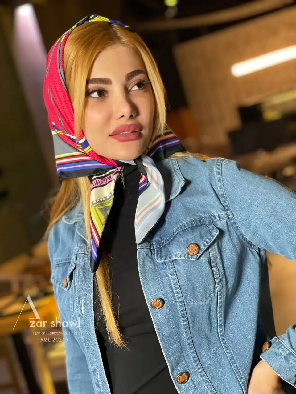 خرید روسری قواره کوچک تویل بهاره طوسی سرخابی - سایت شال و روسری آذرشال