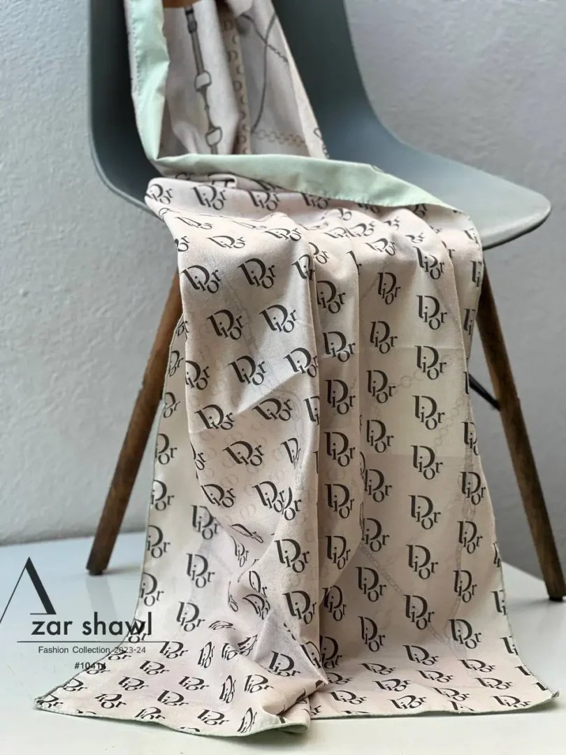 خرید شال پاییزه موهر دیور Dior سبز نسکافه ای - خرید و قیمت آذرشال azarshawl