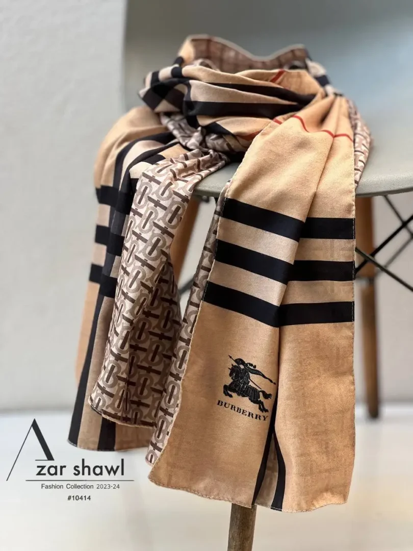 خرید شال پاییزه موهر دورو بریری Burberry- خرید و قیمت آذرشال azarshawl