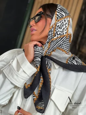 خرید روسری مدیوم اسکارف پلیسه وارداتی - خرید و قیمت آذرشال azarshawl