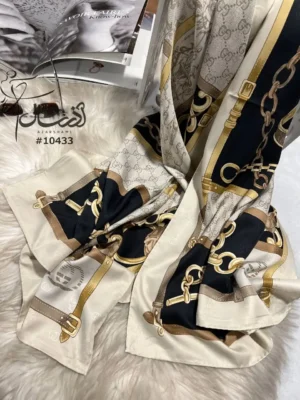 خرید شال ابریشم تویل ژاکارد برند Gucci - خرید و قیمت آذرشال azarshawl