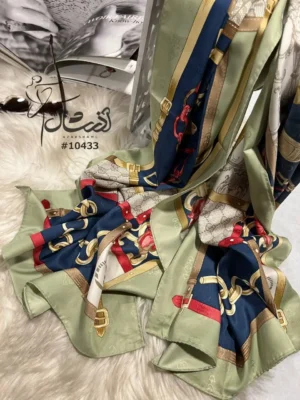 خرید شال ابریشم تویل ژاکارد برند Gucci - خرید و قیمت آذرشال azarshawl