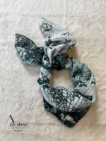 خرید روسری قواره کوچک نخی بهاره سبز طیفی - خرید از آذرشال azarshawl