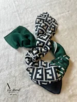 خرید روسری قواره کوچک نخی بهاره فندی fendi سبز- آذرشال azarshawl