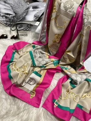 خرید شال ابریشم تویل ژاکارد برند Gucci - خرید و قیمت آذرشال azarshawl