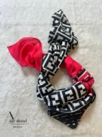 خرید روسری قواره کوچک نخی بهاره فندی fendi سرخابی- آذرشال azarshawl