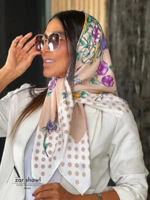 خرید روسری ابریشم تویل وارداتی - خرید و قیمت آذرشال azarshawl