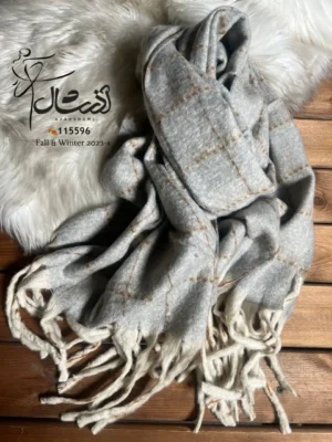 شال و شال گردن پشمی ریشه بلند - خرید و قیمت آذرشال azarshawl